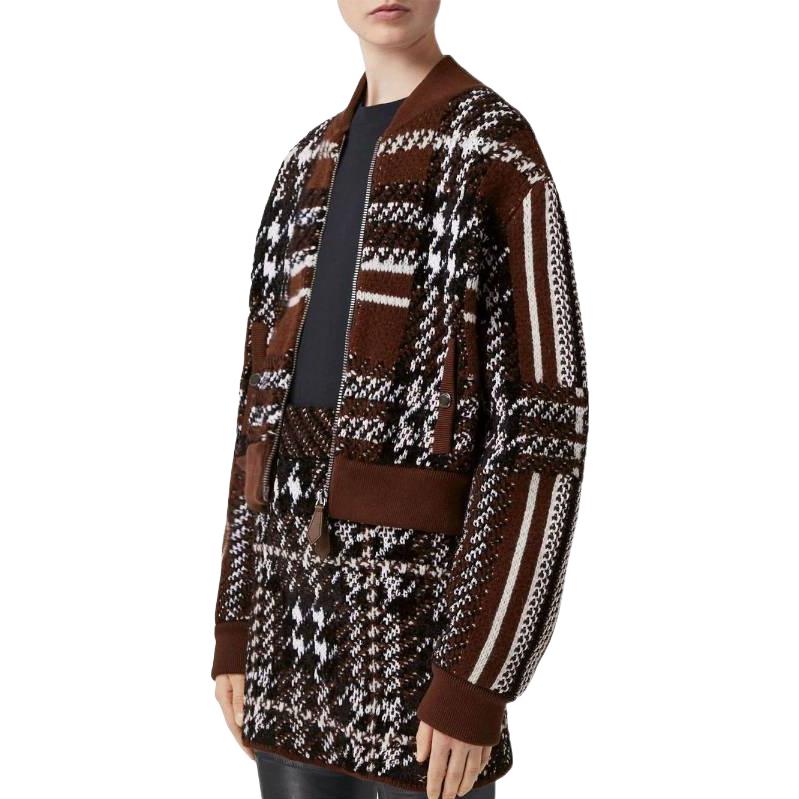 (Women) Burberry FW22  Brown Check Zip-Up Jacket 80584111 圖 5