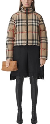 (Women) Burberry FW22 Brown Fitted Down Jacket with Zip and Stand Collar. 80590931 Lookbook (Women) Burberry FW22 Brown Fitted Down Jacket with Zip and Stand Collar. 80590931
