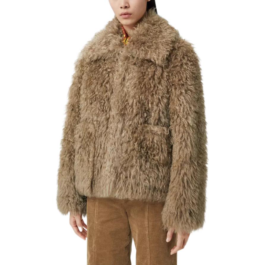 (Women) Burberry FW22  Brown Single-Breasted Collared Long-Sleeve Jacket. 80548801 圖 5