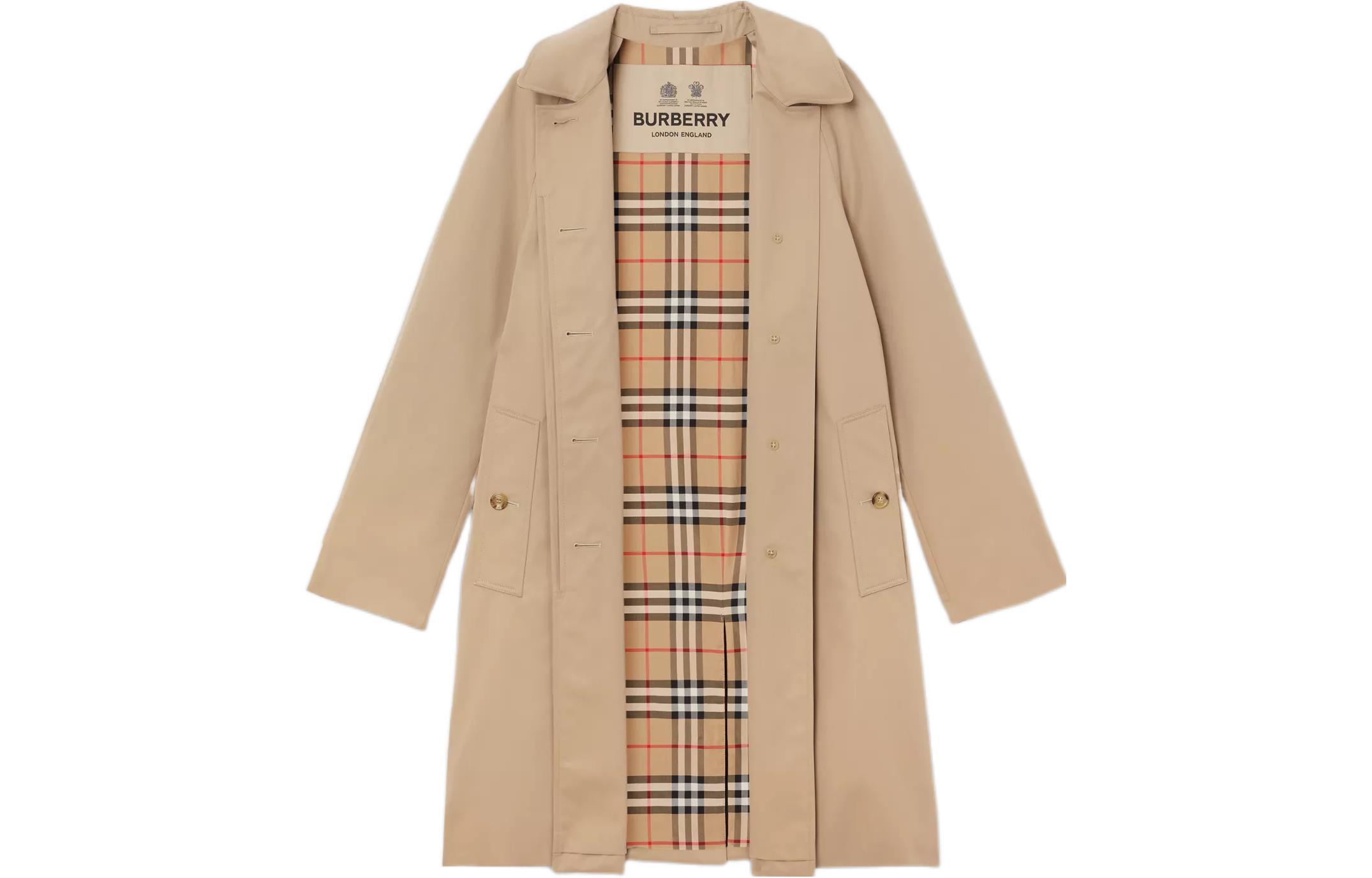 (Women) Burberry FW22  Brown Solid Collar Long Sleeve Trench Coat. 80580361 圖 3