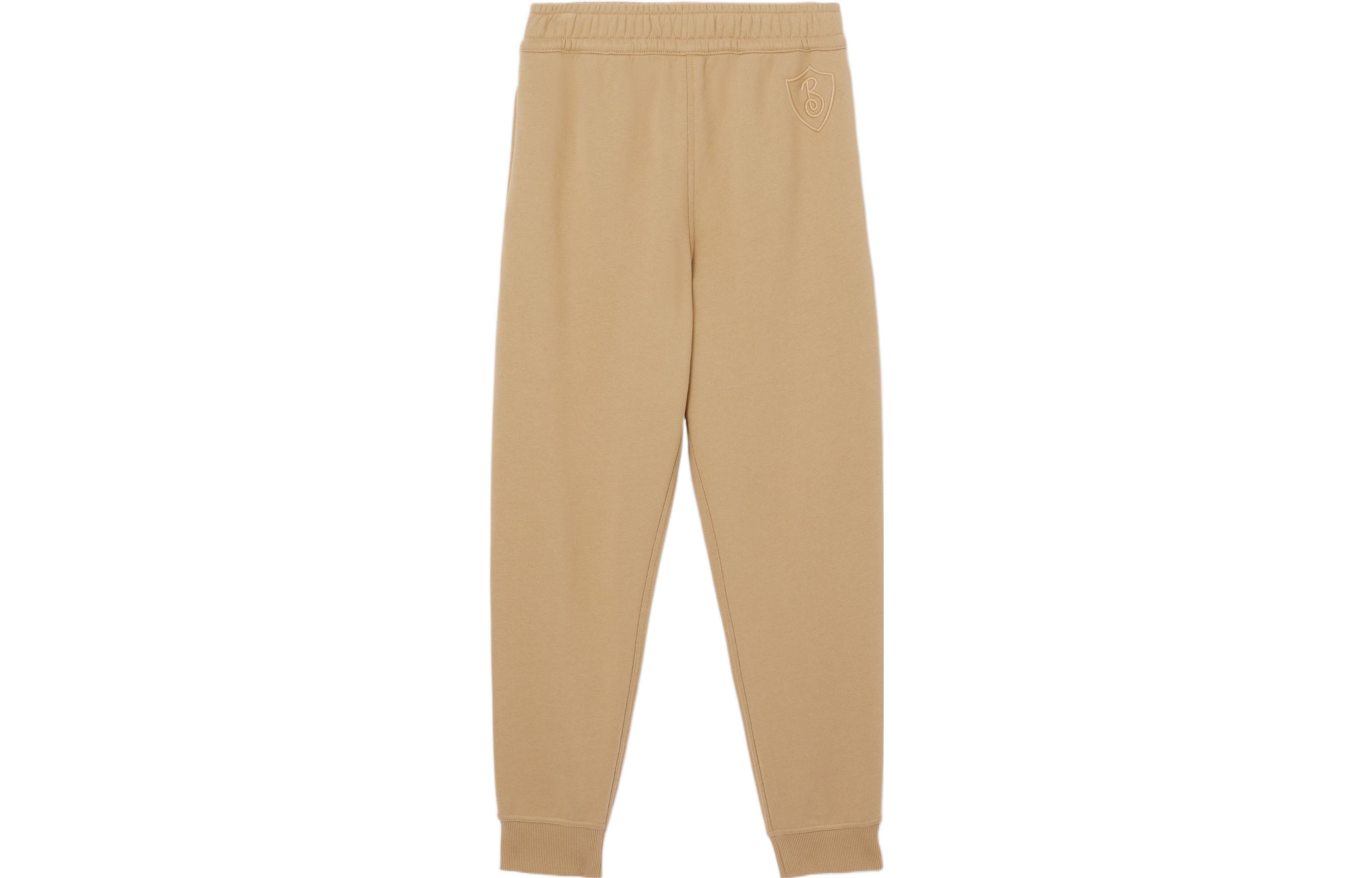 (Women) Burberry FW22  Camel Jogger Pants with Letter Embroidery. 80652561