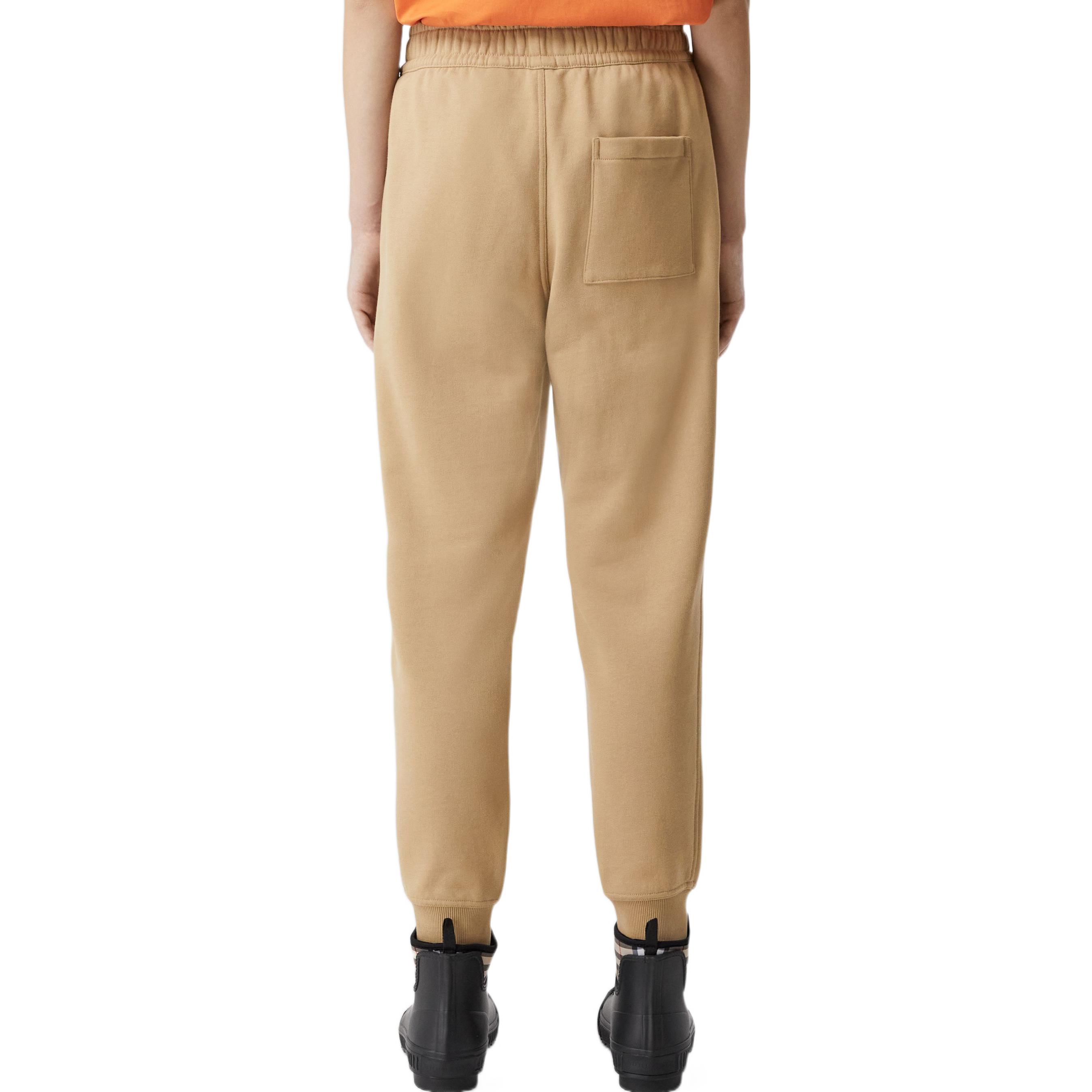 Shop (W) バーバリー FW22 キャメル ジョガーパンツ レター刺繍入り. 80652561