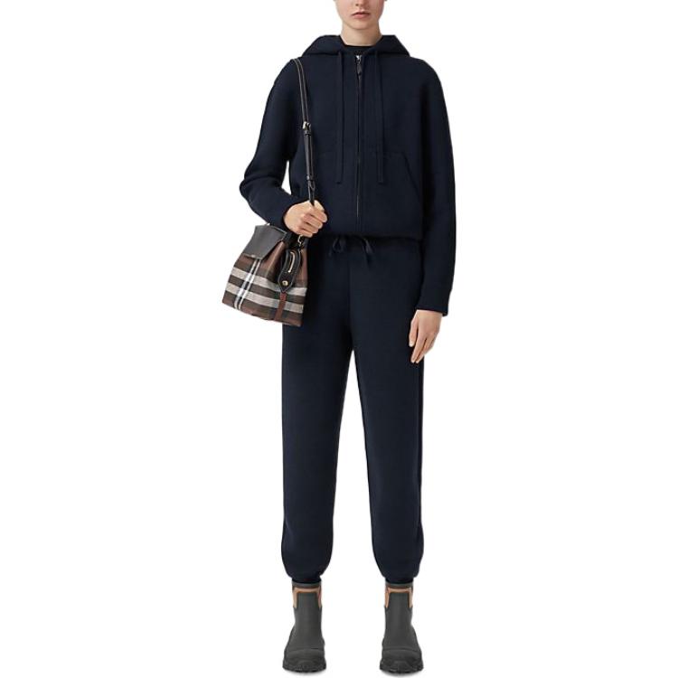 Lookbook (W) Burberry FW22 Seluar Luruh Kasmir dengan Sulaman Logo. 80610021