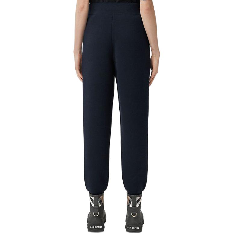 Shop (W) Burberry FW22 Seluar Luruh Kasmir dengan Sulaman Logo. 80610021