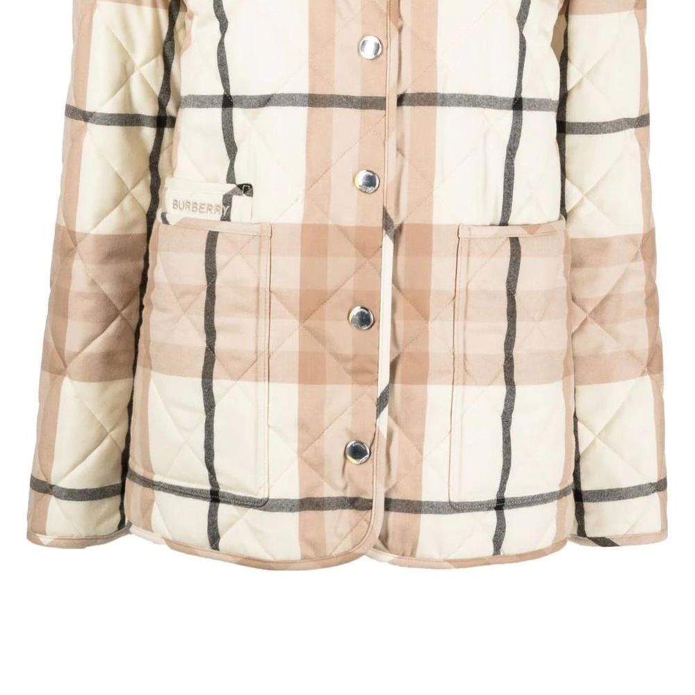 Sizing (W) 博柏利 FW22 卡其色格纹棉质纽扣夹克. 80554381