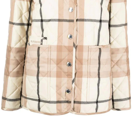 (W) 博柏利 FW22 卡其色格纹棉质纽扣夹克. 80554381 Sizing (W) 博柏利 FW22 卡其色格纹棉质纽扣夹克. 80554381