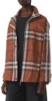 Details for (W) Sudadera con capucha y cremallera Burberry FW22 Marrón Cuello Alto a Cuadros. 80573181
