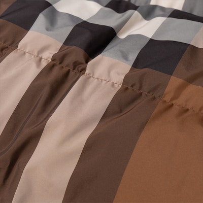 (Women) Burberry FW22 Check Quilted Down Jacket Short Zip Brown 80590961 Details for (Women) Burberry FW22 Check Quilted Down Jacket Short Zip Brown 80590961