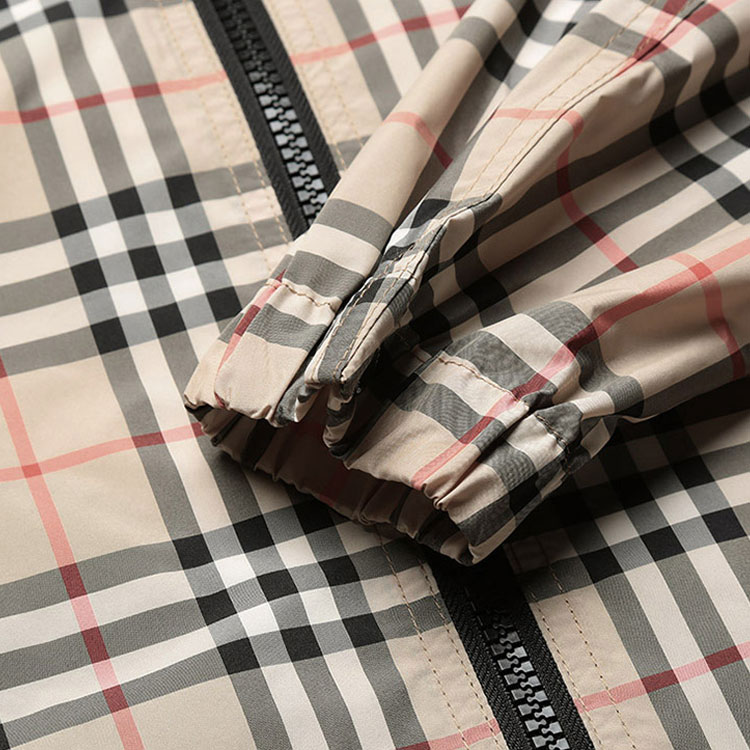 Details for (W) バーバリー FW22 チェック ジップアップ フーディ ジャケット - アーカイブベージュ 80594901