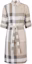 Order (W) Burberry FW22 Gaun Midi Lengan Panjang Kotak-Kotak Kancing Warna Beige Muda. 80652141