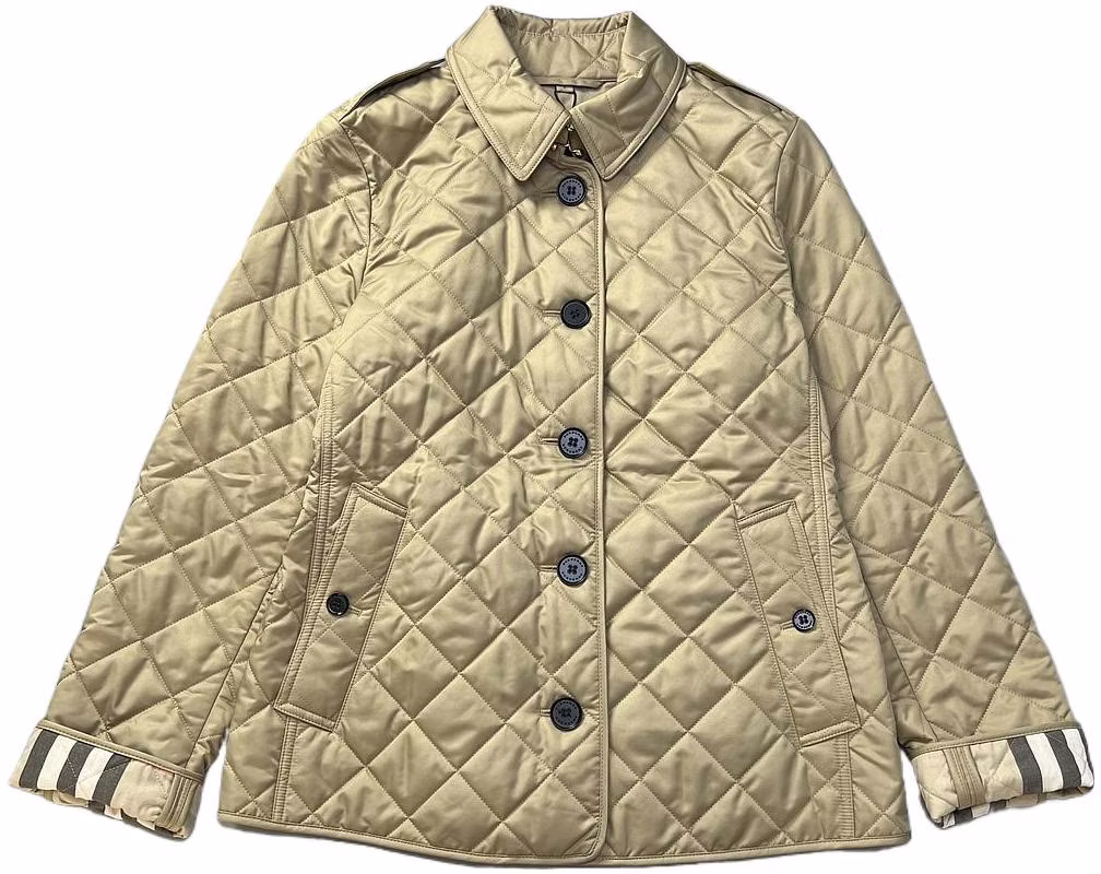 women-burberry-fw-22-checkered-cotton-jacket-in-khaki-80530461