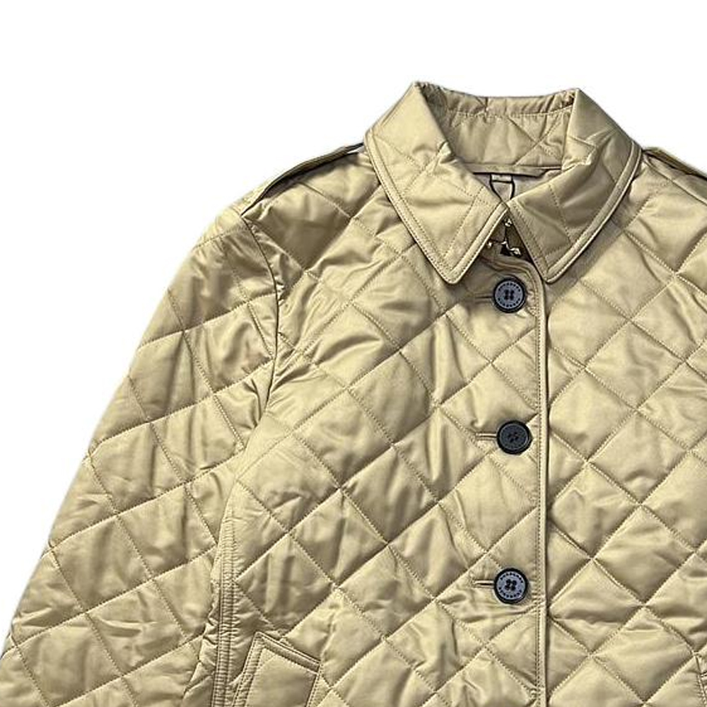 (Women) Burberry FW22  Checkered Cotton Jacket in Khaki. 80530461 圖 4