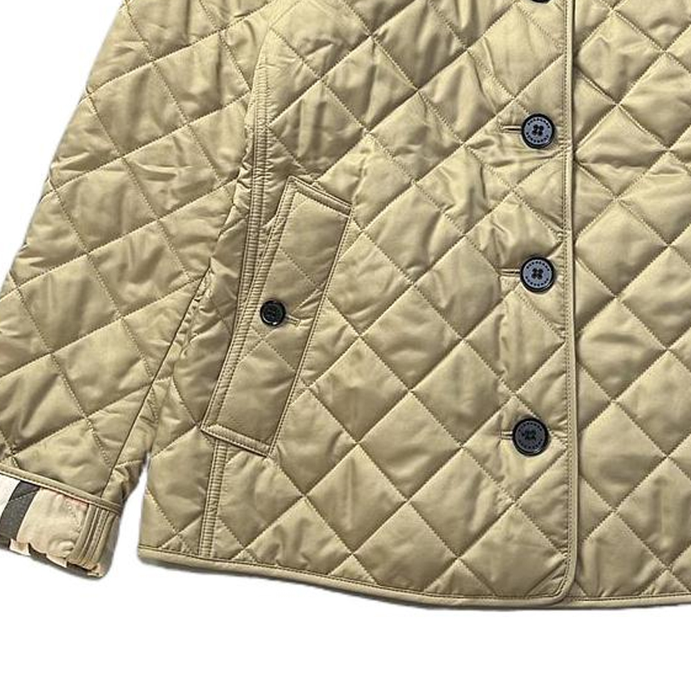 (Women) Burberry FW22  Checkered Cotton Jacket in Khaki. 80530461 圖 5