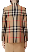 Purchase (W) Burberry FW22 格紋翻領單排扣西裝外套 卡其色。 80632411