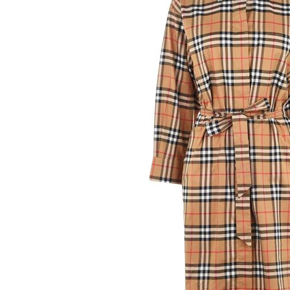 Purchase (W) Burberry FW22 Vestido Camisa de Cuadros Colorblock Manga Larga - Amarillo Antiguo 80686851