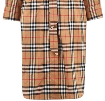 (W) Burberry FW22 Vestido Camisa de Cuadros Colorblock Manga Larga - Amarillo Antiguo 80686851 Sizing (W) Burberry FW22 Vestido Camisa de Cuadros Colorblock Manga Larga - Amarillo Antiguo 80686851