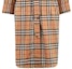 Sizing (W) Burberry FW22 Vestido Camisa de Cuadros Colorblock Manga Larga - Amarillo Antiguo 80686851