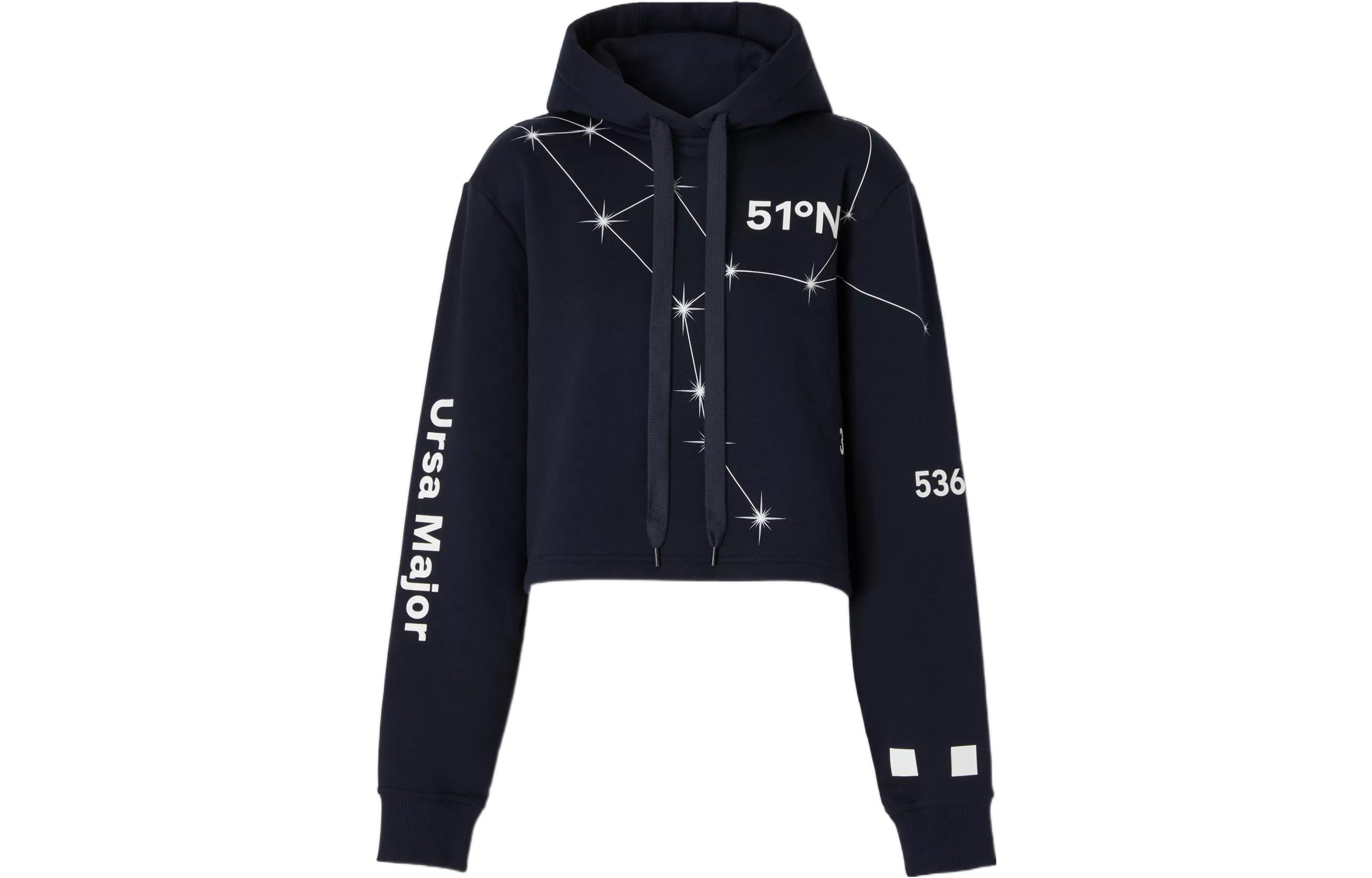 Order (Women) Burberry FW22  Constellation Print Hoodie Navy Blue. 80613201