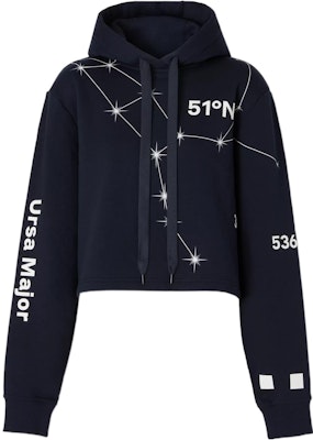 (Women) Burberry FW22 Constellation Print Hoodie Navy Blue. 80613201 Order (Women) Burberry FW22 Constellation Print Hoodie Navy Blue. 80613201