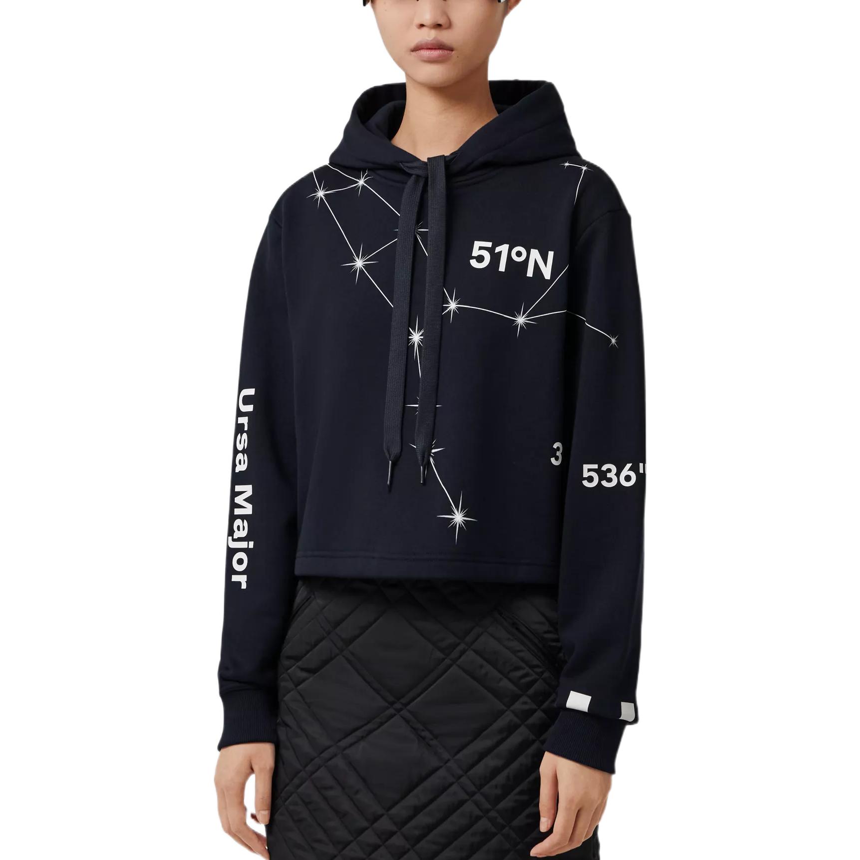 Lookbook (Women) Burberry FW22  Constellation Print Hoodie Navy Blue. 80613201
