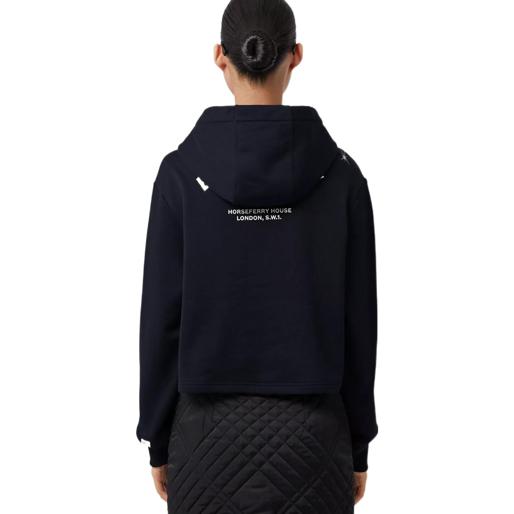 Shop (Women) Burberry FW22  Constellation Print Hoodie Navy Blue. 80613201