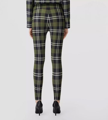 (W) Burberry FW22 Celana Kasual Hijau Kotak Pinggang Elastis. 80558471 Shop (W) Burberry FW22 Celana Kasual Hijau Kotak Pinggang Elastis. 80558471