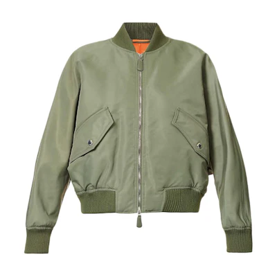 (Women) Burberry FW22 Green Solid Pocket Cotton Jacket Coat. 80633311