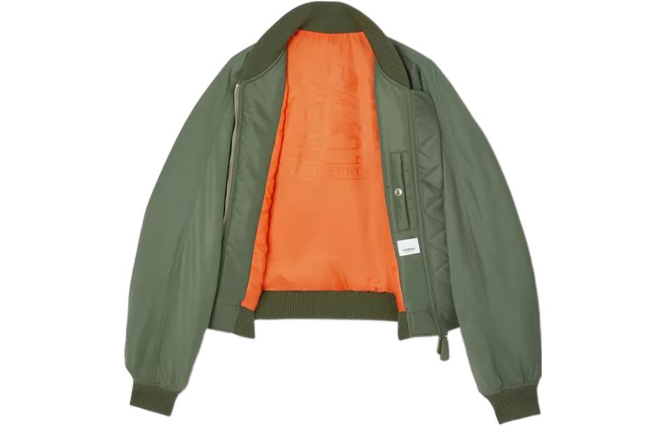 Lookbook (Women) Burberry FW22  Green Solid Pocket Cotton Jacket Coat. 80633311