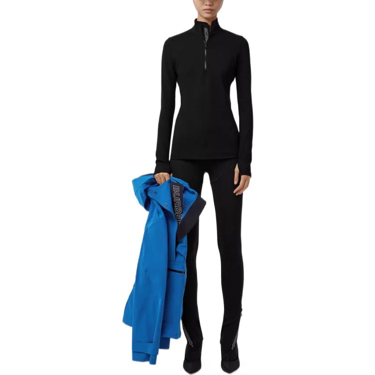 Lookbook (W) Burberry FW22 Seluar Legging Slim Fit Pinggang Tinggi Hitam 80586861