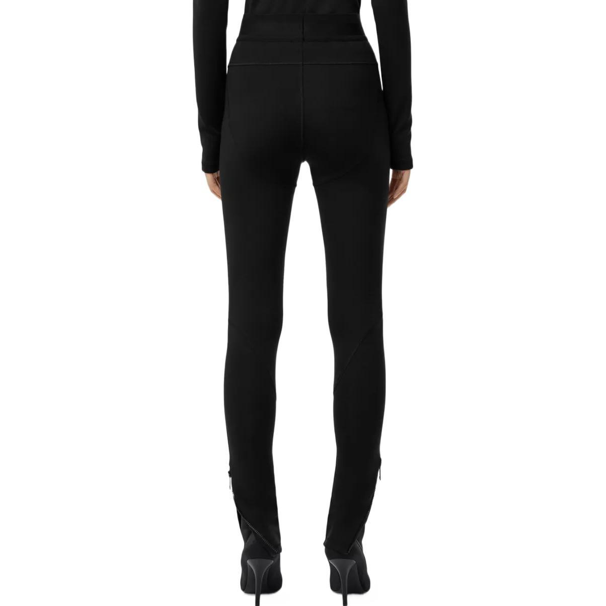 Shop (W) Burberry FW22 Seluar Legging Slim Fit Pinggang Tinggi Hitam 80586861