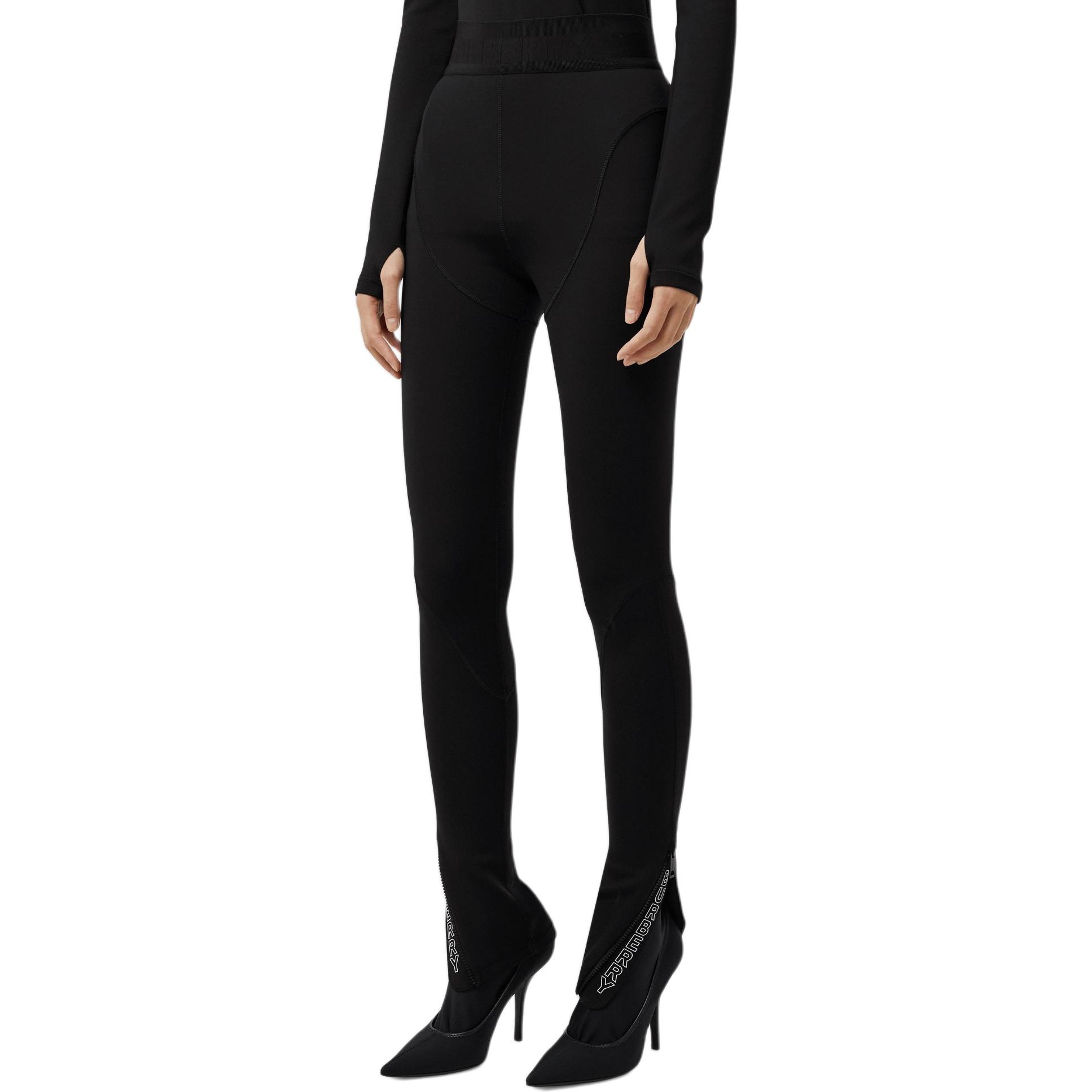 Purchase (W) Burberry FW22 Seluar Legging Slim Fit Pinggang Tinggi Hitam 80586861