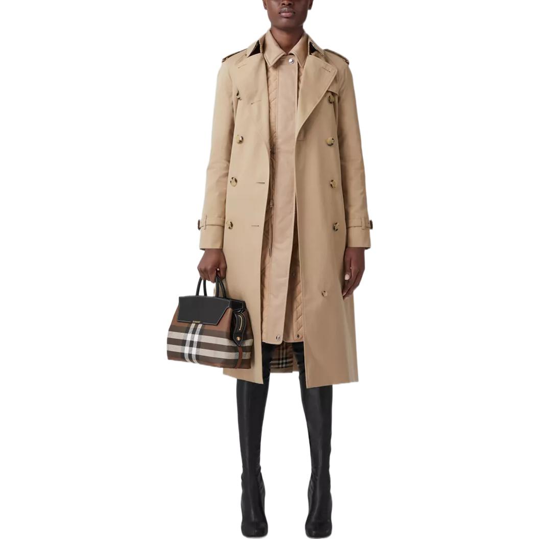 (Women) Burberry FW22  Honey Double-Breasted Belted Long Trench Coat 80580331 圖 3