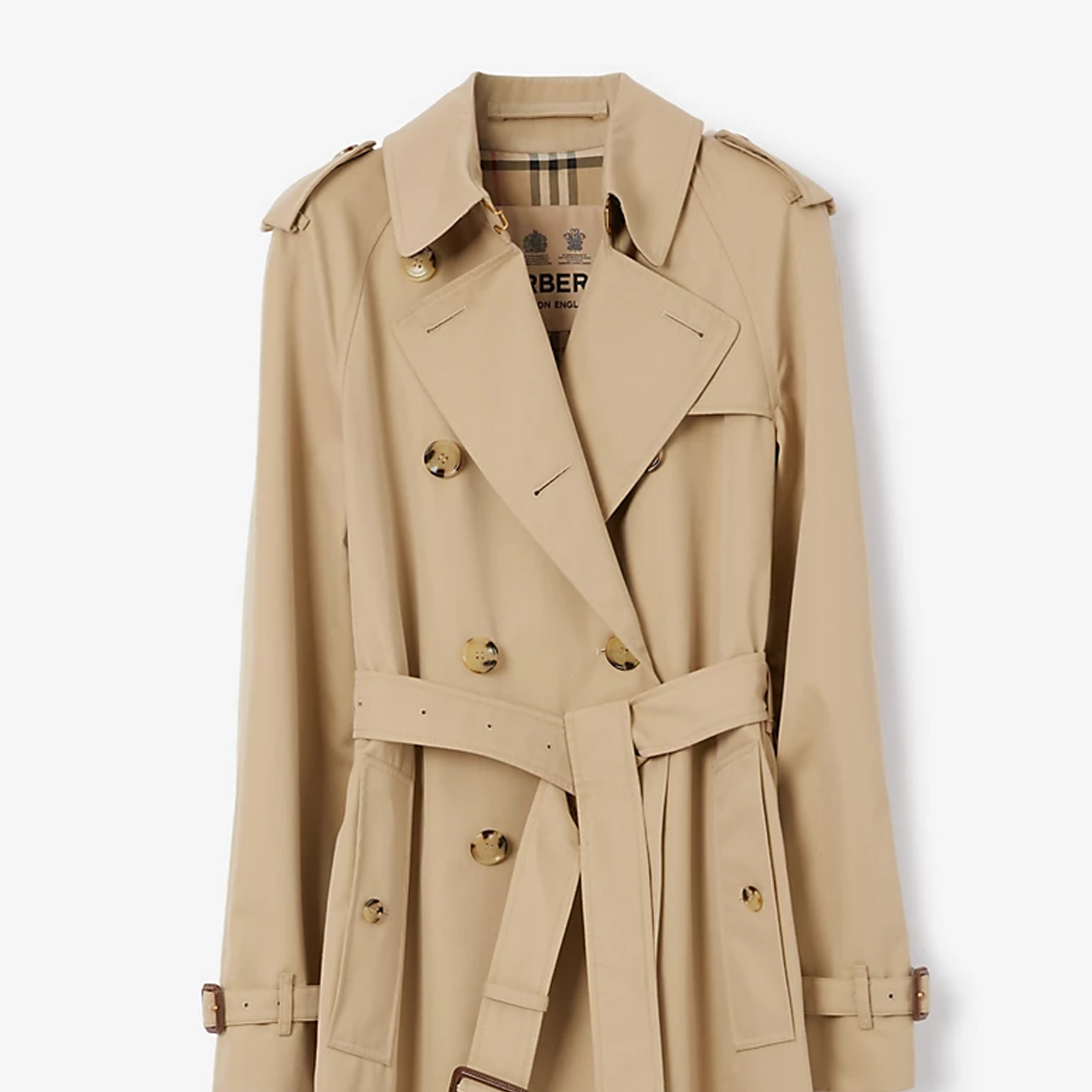 (Women) Burberry FW22  Honey Double-Breasted Belted Long Trench Coat 80580331 圖 5