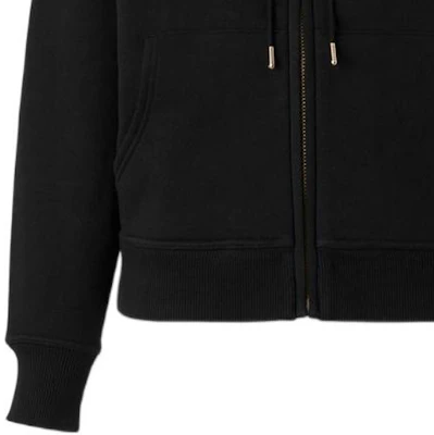 (Women) Burberry FW22 Hoodie Black - Solid Color, Plaid Lining, Zip & Drawstring. 80615541 Sizing (Women) Burberry FW22 Hoodie Black - Solid Color, Plaid Lining, Zip & Drawstring. 80615541