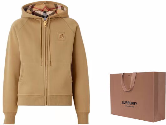 (W) Sudadera con capucha y cremallera Burberry FW22 Khaki Logo Bordado. 80615551 Lookbook (W) Sudadera con capucha y cremallera Burberry FW22 Khaki Logo Bordado. 80615551