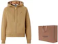 Lookbook (W) Sudadera con capucha y cremallera Burberry FW22 Khaki Logo Bordado. 80615551