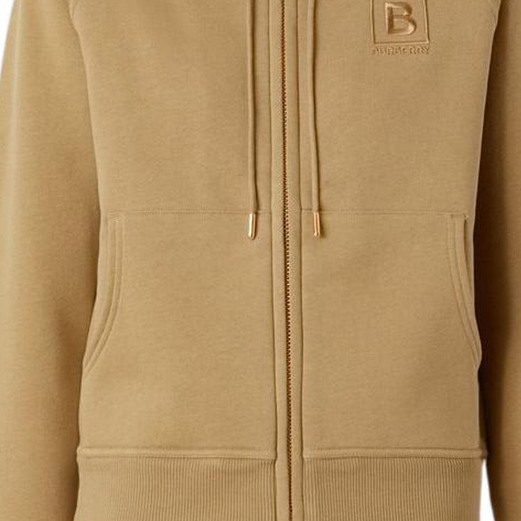 (Women) Burberry FW22  Khaki Embroidered Logo Zip-Up Hoodie Sweatshirt. 80615551 圖 7