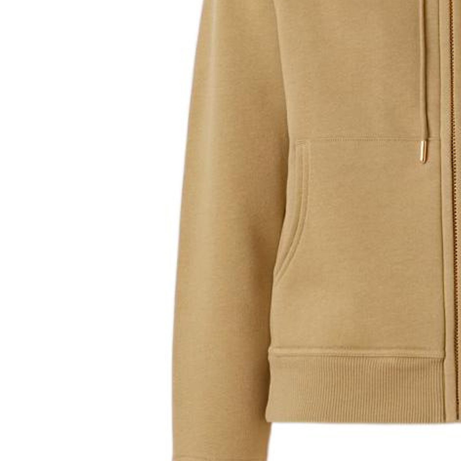 (Women) Burberry FW22  Khaki Embroidered Logo Zip-Up Hoodie Sweatshirt. 80615551 圖 8