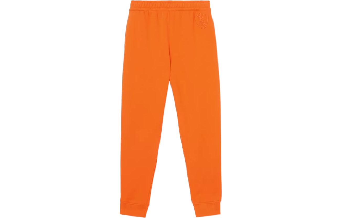 (Women) Burberry FW22  Knit Joggers with Logo Embroidery in Bright Orange. 80621771