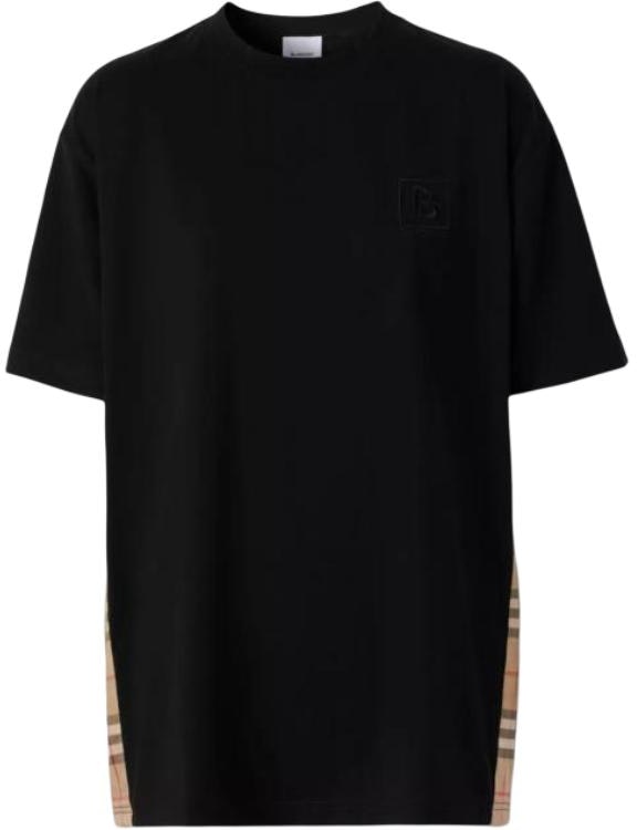 women-burberry-fw-22-loose-fit-check-panel-crew-neck-t-shirt-black-80615521