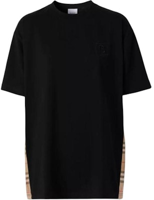 (W) Burberry FW22 Baju T-Shirt Loose Fit Check Panel Crew Neck Hitam. 80615521 Buy (W) Burberry FW22 Baju T-Shirt Loose Fit Check Panel Crew Neck Hitam. 80615521