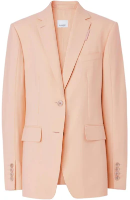(W) Burberry FW22 Chaqueta Blazer Rosa de Lana Corte A Abotonada. 80553991 Order (W) Burberry FW22 Chaqueta Blazer Rosa de Lana Corte A Abotonada. 80553991