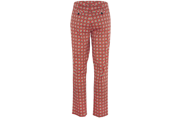 (Women) Burberry FW22  Red Checkered Print Casual Pants 80025851 圖 3