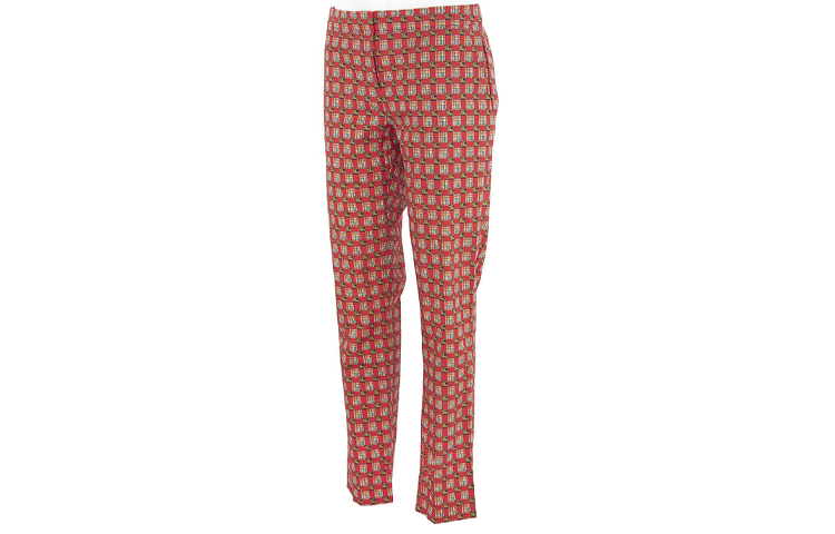 (Women) Burberry FW22  Red Checkered Print Casual Pants 80025851 圖 4