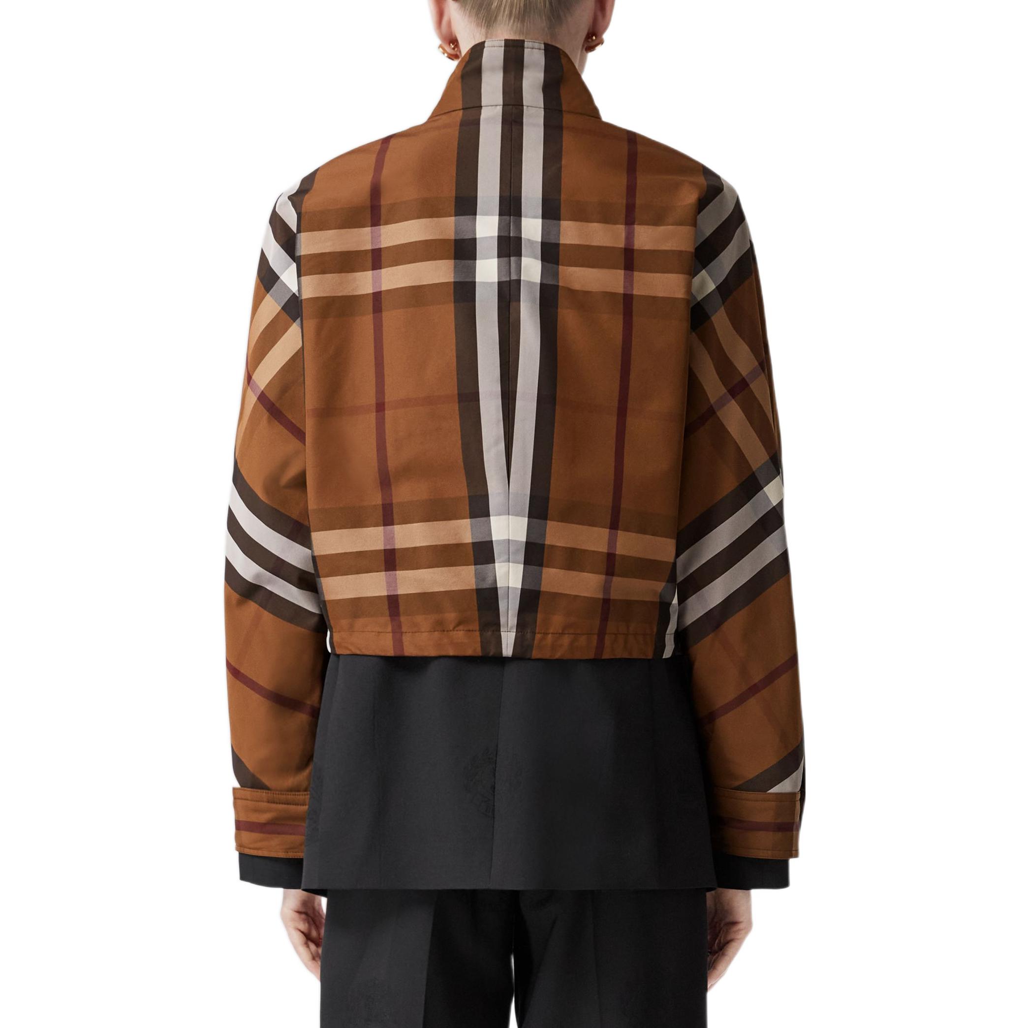 (Women) Burberry FW22  Short Zip-Up Jacket Checkered Birch Brown. 80596721 圖 5