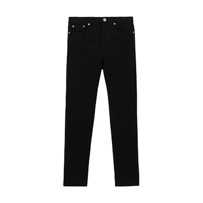 (Women) Burberry FW22 Slim Fit Monogram Black Jeans. 80553971