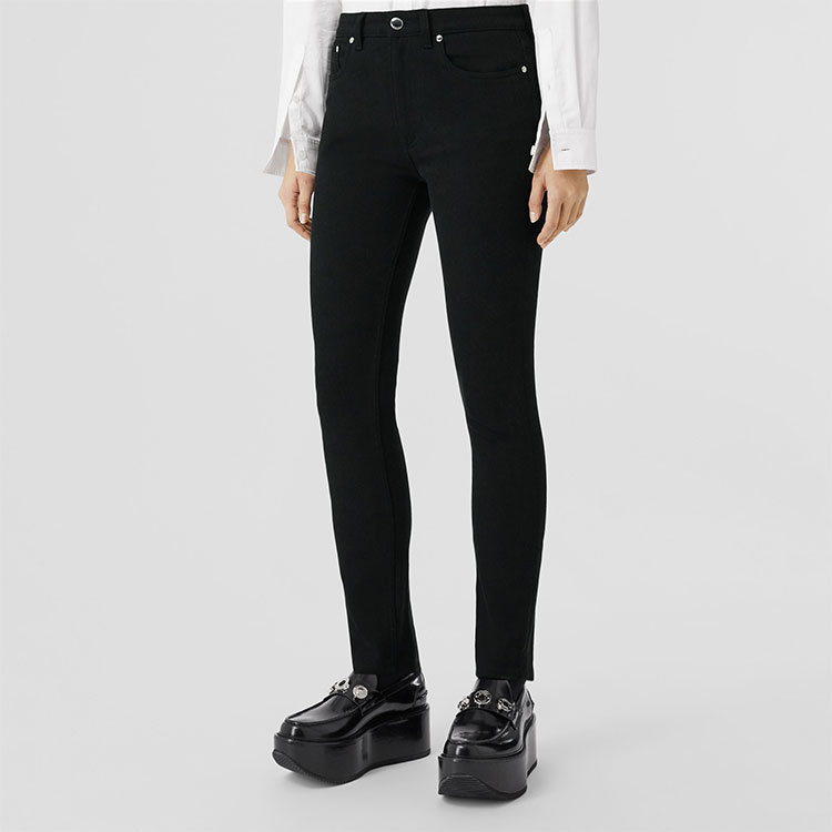 Purchase (Women) Burberry FW22  Slim Fit Monogram Black Jeans. 80553971