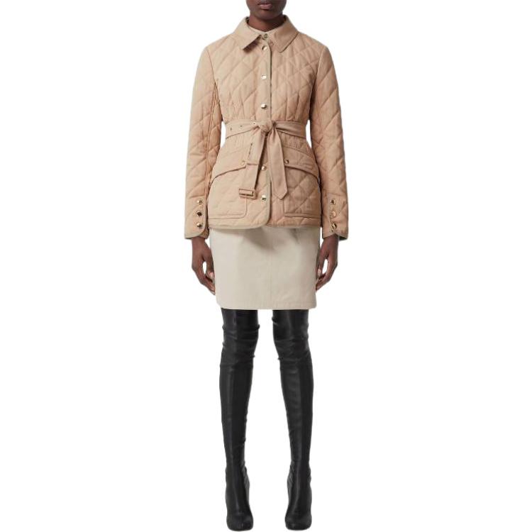 (Women) Burberry FW22  Solid Belted Jacket in Khaki Color 80565761 圖 4