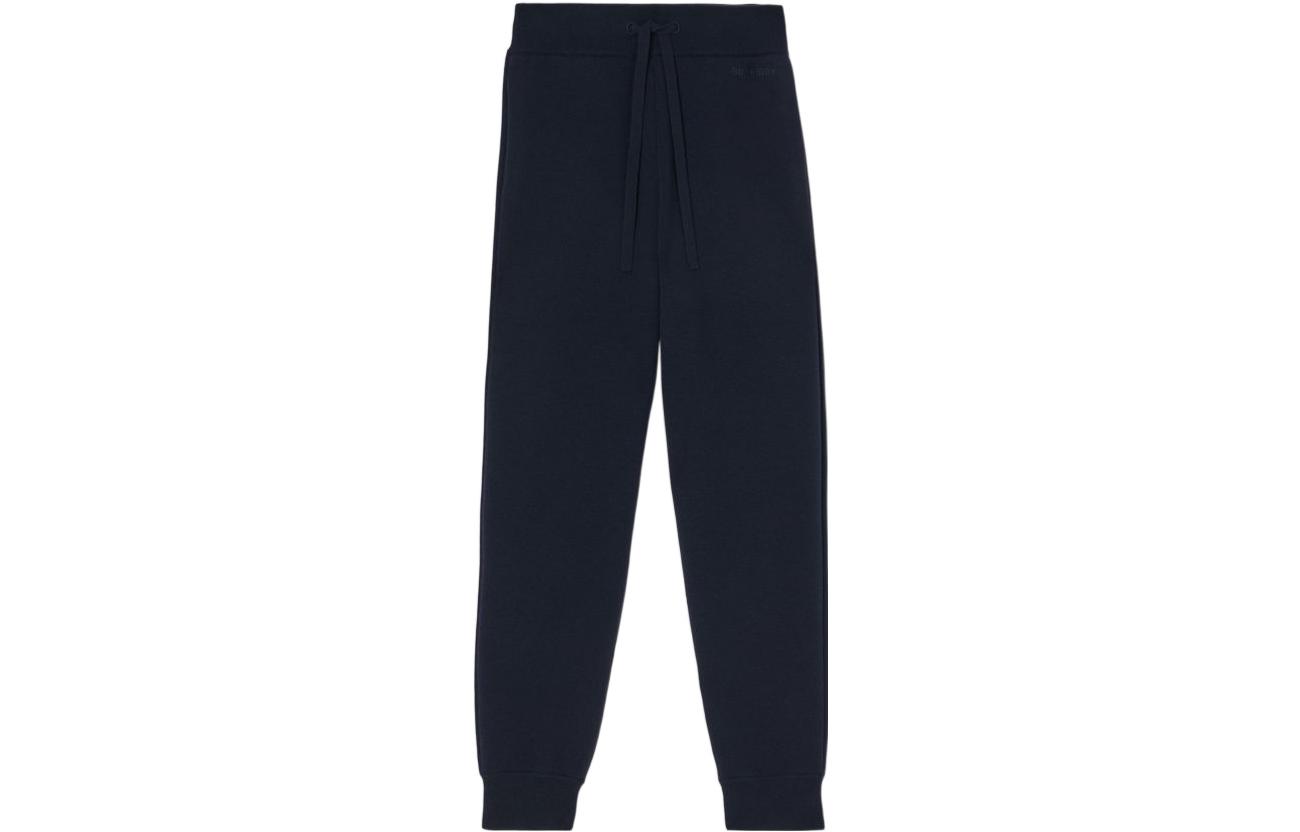 (Women) Burberry FW22  Solid Color Embroidered Logo Drawstring Knit Joggers. 80583931