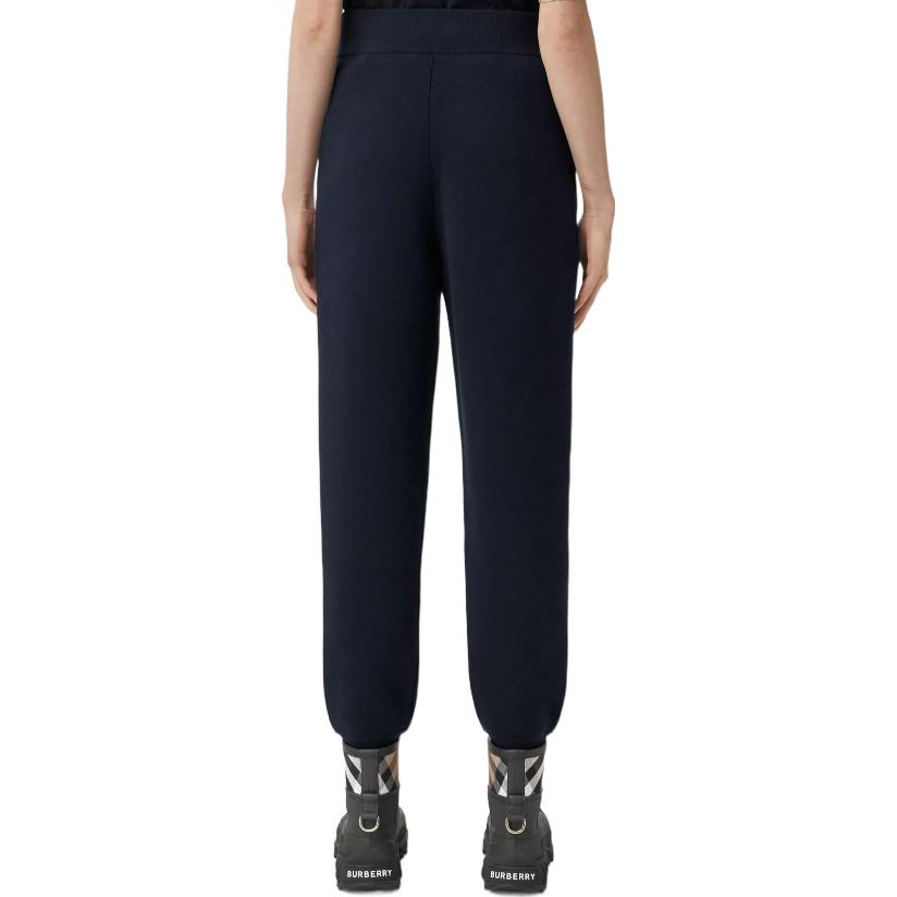 Shop (W) Burberry FW22 純色刺繡Logo抽繩針織運動長褲。 80583931
